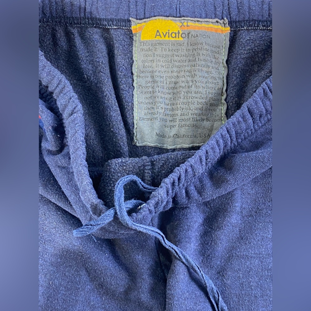 Aviator Nation navy  5 stripe joggers XL - Picture 12 of 15